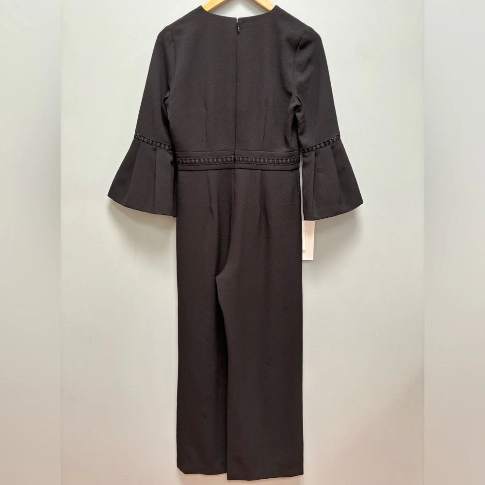 Eliza J Bell Sleeve Wide Leg Jumpsuit in Black 6P